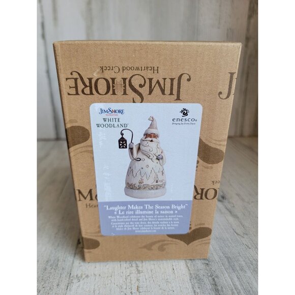 Jim Shore laughter makes the season bright enesco white Woodland figure - Picture 1 of 5